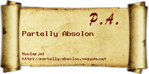 Partelly Absolon névjegykártya